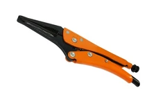 Long Nose Locking Pliers Orange Epoxy 10 Inch GR12710 Hand Tool Grip Steel