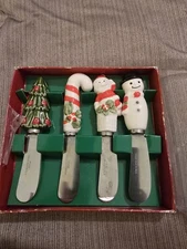 Vintage Set of 4 Stainless Steel Cheese Knife Spreaders