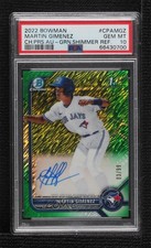 2022 Bowman Green Shimmer Refractor 99/99 Martin Gimenez PSA 10 GEM MT Auto 0ft3