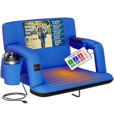Alpcour Heated Reclining Stadium Seat for Bleachers Wide Bleacher Chair Back