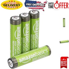 High-Capacity 850 mAh Rechargeable AAA Batteries - 4 Pack, Recharge 500 Times