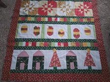 Patchwork Quilt top. Christmas  54" square ... Made in Iowa