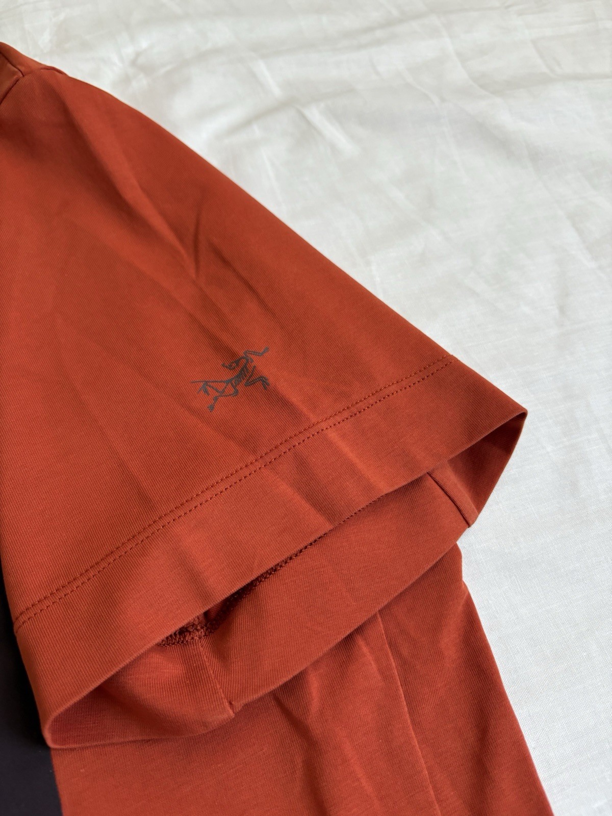 ARC'TERYX Arcteryx Tshirt Uomo Arancione Anzo Nero Tasca Manica Corta X LARGE XL