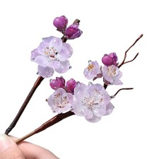Chinese Women Cherry Blossom Flower Hair Stick Hanfu Bamboo Hair Accessory Gift