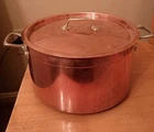 Large Copper Stockpot W/Lid, Wagner, West Germany