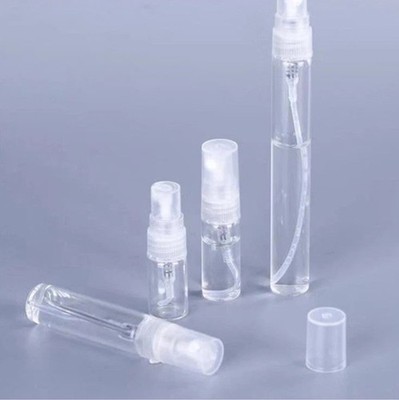 10x 10ml Parfüm Zerstäuber Leer Flach Glas Sprühflasche Nachfüllbar Behälter Neu