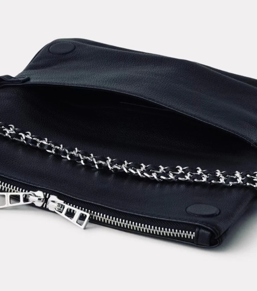 Zadig and Voltaire Rock Black Leather Clutch Bag New - Image 4 of 4