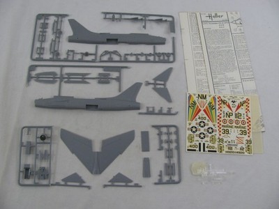 1979 Heller 1/72 Vought L.T.V Crusader F-8E/E(FN)/8J Model Airplane #259 Read