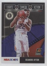2019 NBA Hoops Premium Stock Lights Camera Action Purple DeAndre Ayton #4 0bt4