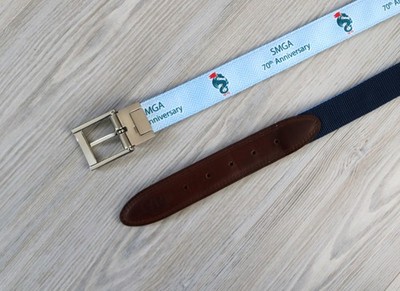 Monterey Peninsula Country Club Golf Belt Men's 36 Made USA YRI SMGA 70th Logo