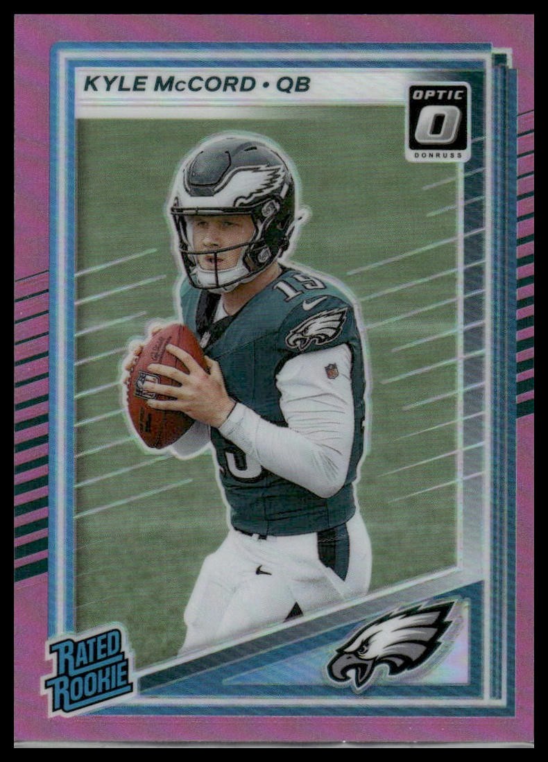 2025 Donruss #325 Kyle McCord Optic Rated Rookies Preview Pink