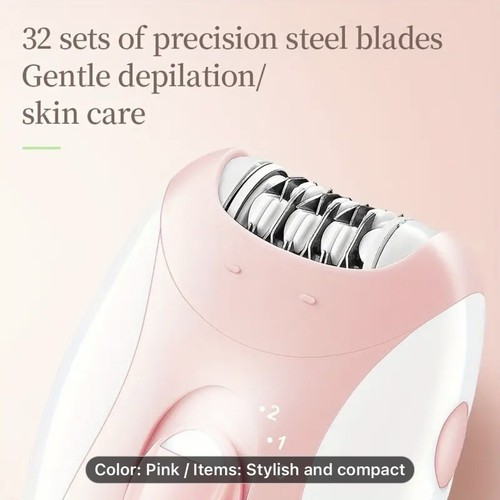 Kemei KM-189B Electric Epilator for Women Portable USB Rechargeable Hair Removal