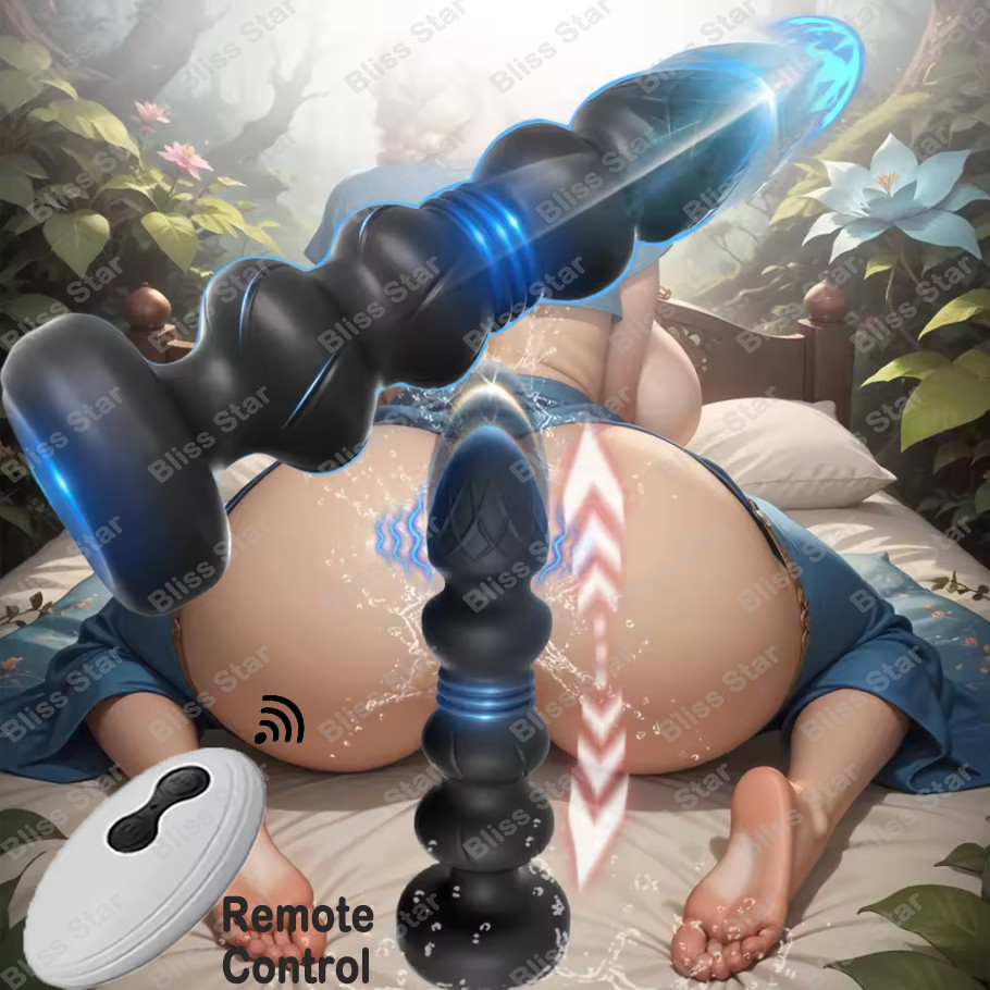 Male Prostate Massager Vibrator Thrusting Anal Butt Plug Dildo Sex Toys for Men