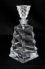 Decanter Whiskey Vodka Cognac Water Carafe Bohemia Crystal Glass 22oz / 650ml 