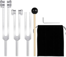 Tuning Forks for Sound Therapy 128Hz, 256Hz, 512Hz for Yoga, Meditation, St...