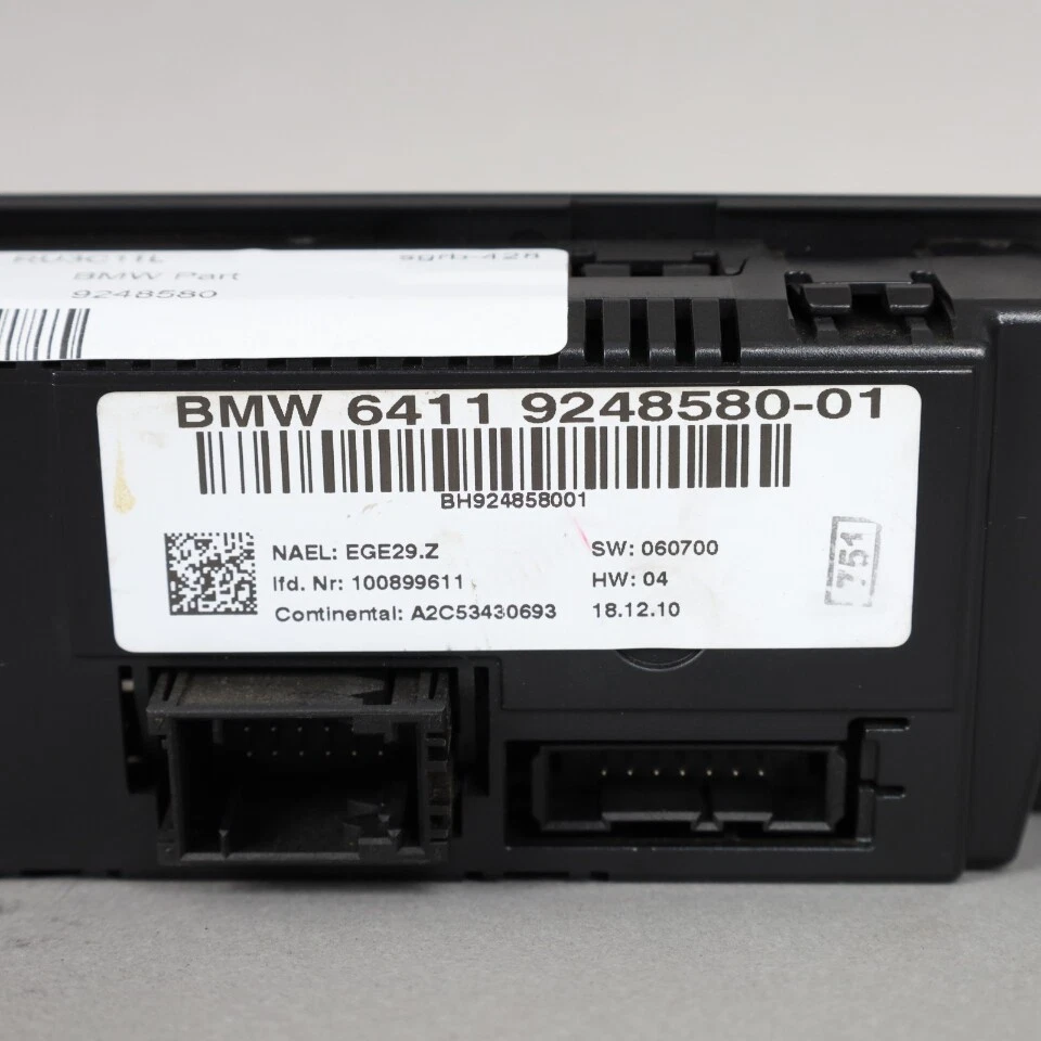 Panel de control climático BMW 128i 135i 328i 335i X1 2010-2012 64119248580 OEM usado Foto 4 de 4