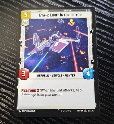 Eta-2 Light Interceptor Unit Card 244/257 Common Star Wars Unlimited