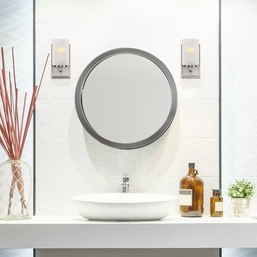 Designers Fountain D239M-1B Carmine 9" Tall Bathroom Sconce - Black - Picture 3 of 3