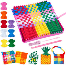 Weaving Loom Kit Toys for Kids and Adults, Potholder Loops Crafts for Girls Ages