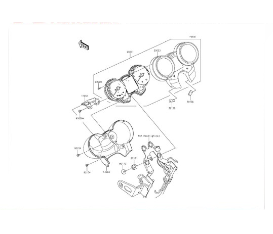 Kawasaki OEM 25023-0143 Meter Case Cover New | eBay