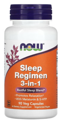 NOW FOODS, Sleep Regimen 3-in-1, 90 Kapseln