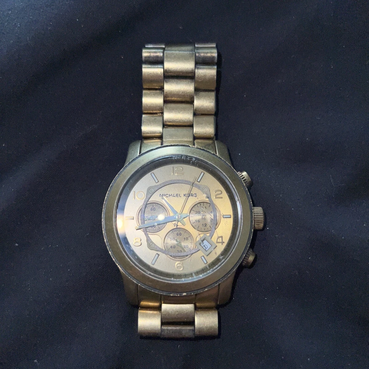 Michael Kors Men s Slim Runway Antique Gold Tone Watch MK8795