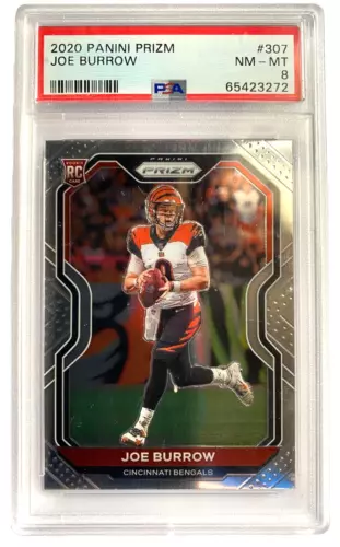 2020 Panini Prizm #307 Joe Burrow RC  PSA NM-MT 8  #65423272
