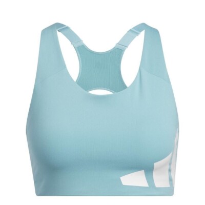 ADIDAS Ult Ultra Alpha 3BAR High-Support Training Sports Bra Size XS Minto  White UK