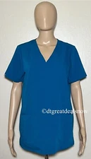 Figs Teal Scrub Women Technical Collection Uniform Short Sleeve Size Medium