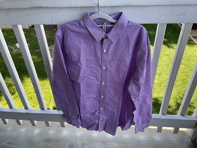 Artefact Regular Fit Mens Red Check Long Sleeve Dress Shirt XL