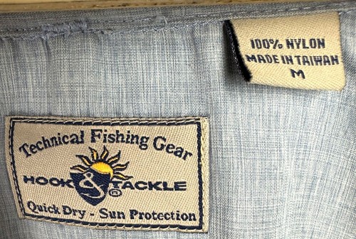 Hook & Tackle Technical Fishing Shirt Mens M Blue Quick Dry Sun Protection - Picture 12 of 14
