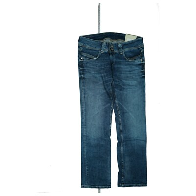 Pepe Jeans Venus Damen stretch Hose Straight Leg Low Waist W32 L30 used Blau Neu