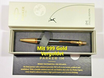 24K. Gold PARKER IM Kugelschreiber Special Edition Metallic Pursuit