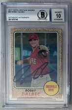 BOBBY DALBEC signed auto autograph 2017 Topps Heritage Minors Auto Grade 10 BAS