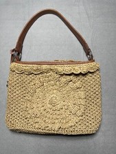 Borsa a tracolla Brighton in pelle di iuta intrecciata