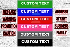 Custom Personalized Aluminum Metal Street Sign 3"x12" Plaque  MANY COLORS
