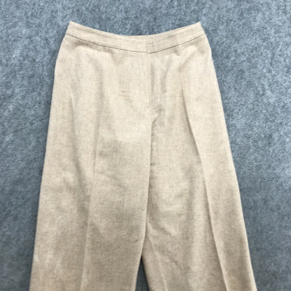 Pantalones Rena Rowan para mujer talla 10 pantalón tostado mezcla de lana virgen elástico frente plano Foto 4 de 4
