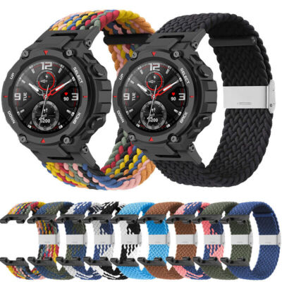 Braided Nylon Watch Band For Huami Amazfit T-Rex 1 T-Rex 2 T-Rex Pro Strap Belt