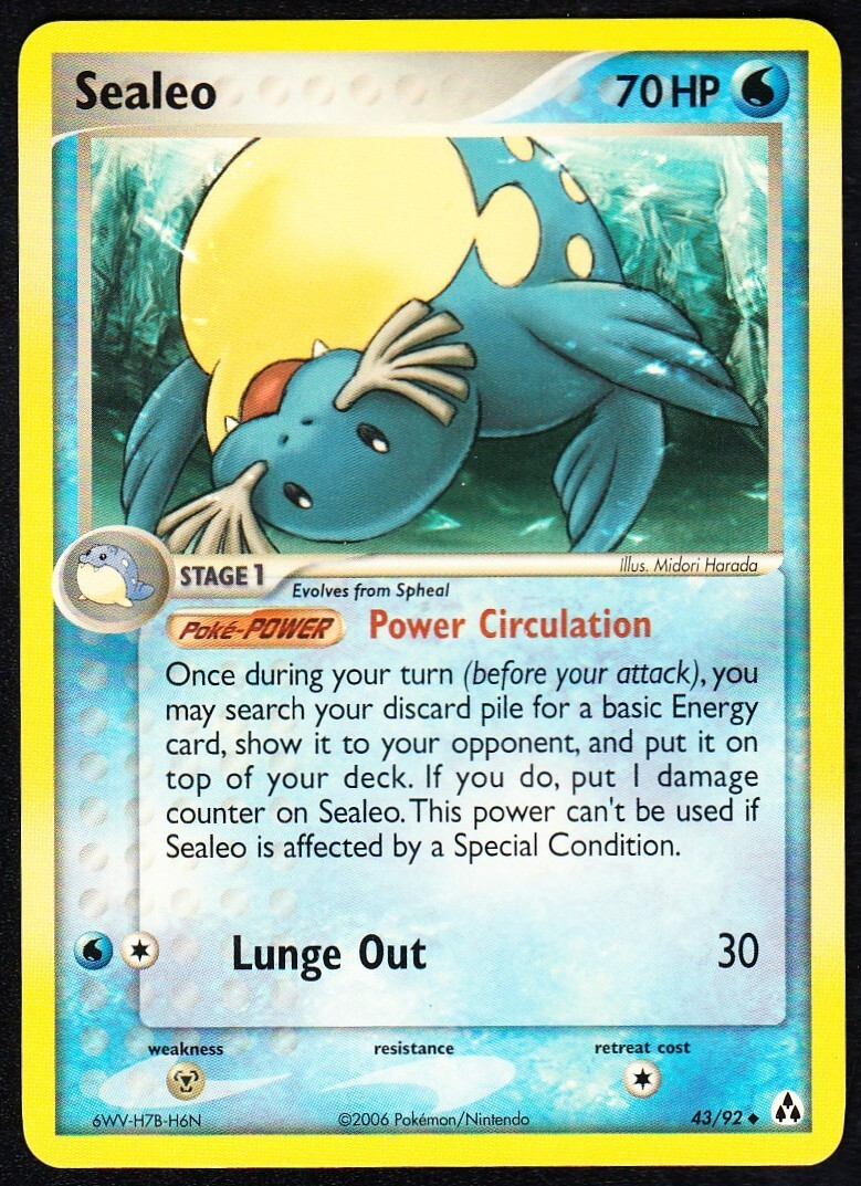 Sealeo 43/92 Pokemon EX Legend Maker NM
