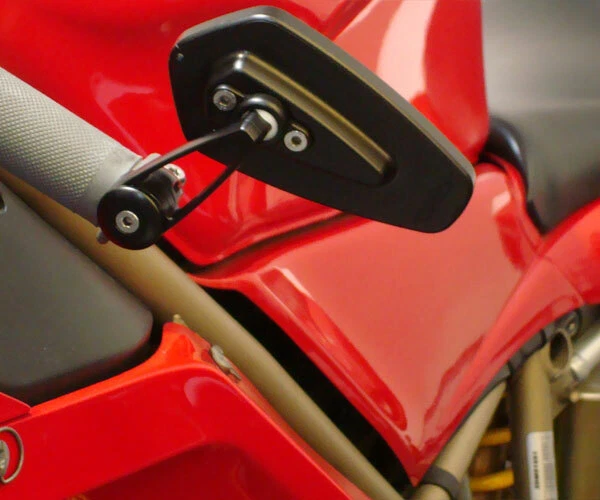 For Aprilia Tuono 1000R 2X Motorcycle Rear View Mirrors 7/8" Bar End Side Black - Image 3 of 4