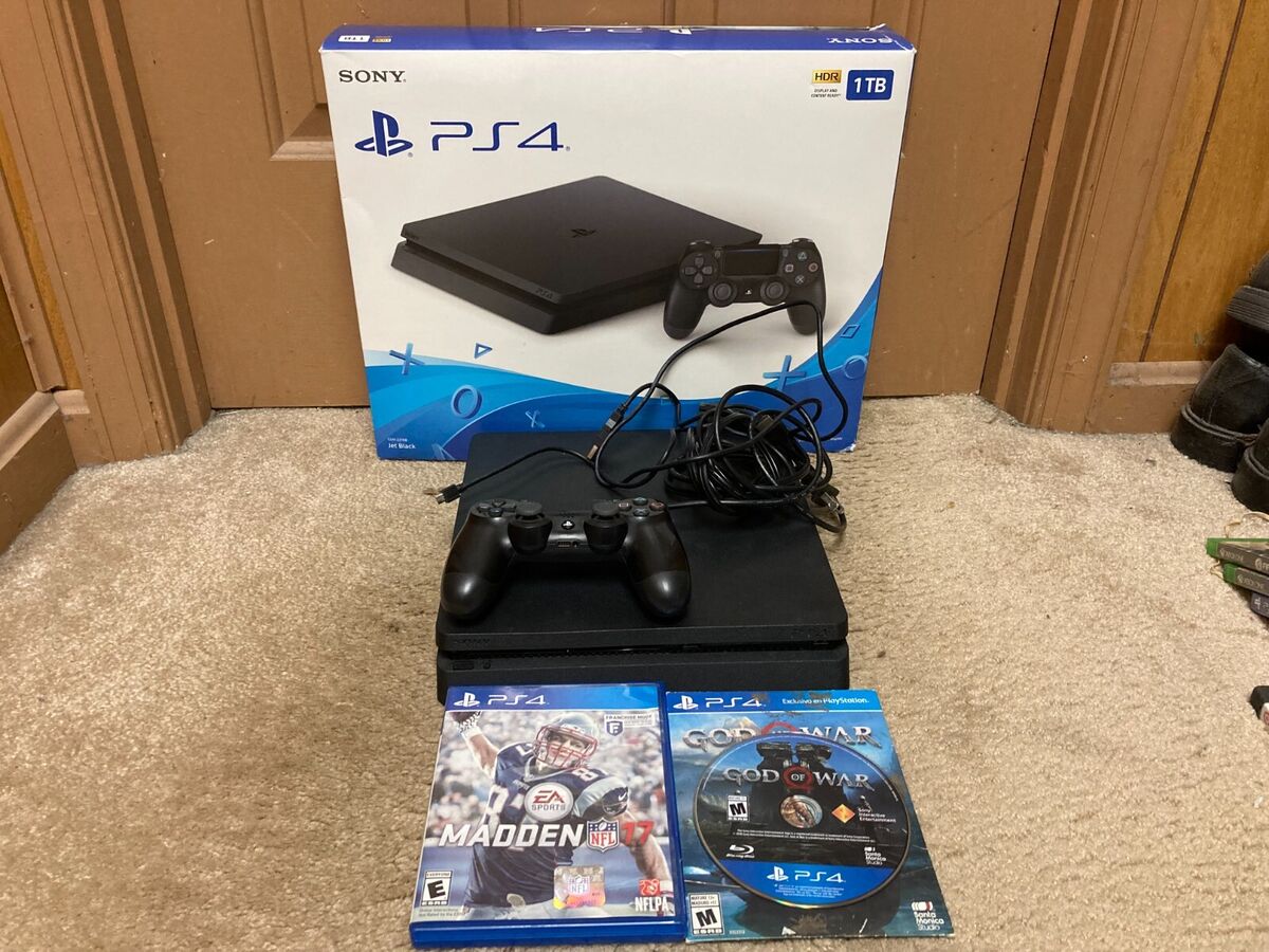 Sony PlayStation 4 (PS4) 1TB Slim w/ Box 2 Games God of War Sony PlayStation 4 (PS4) 1TB Slim w/ Box 2 Games God of War