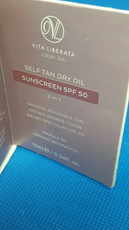 Vita Liberata 3 в 1 самостоятельный загар SPF50 сухое масло 0,34 унц каждое (лот из 10) - Изображение 2 из 2