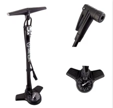 Sunlite Surge Alloy Floor PUMP  XL 4” Gauge PV/SV 160psi Black Bike Bicycle Pump