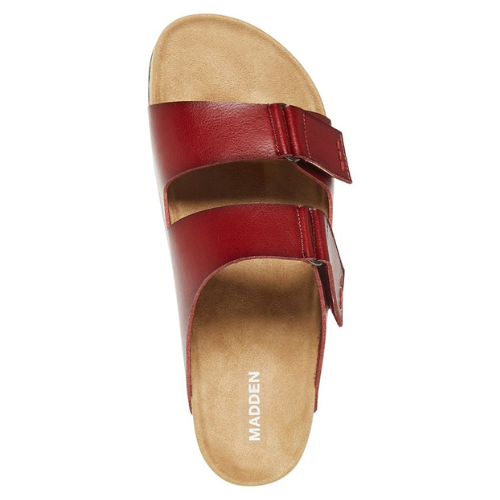 STEVE MADDEN Men\'s Tisson Double Strap Sandals Cognac 12 MERRICK Cognac Suede Footbed Slide Men main image 4