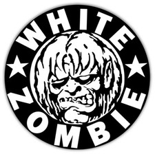 White Zombie Music Car Bumper Sticker Decal - 3'' or 5''
