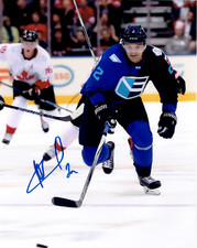 Andrej Sekera Signed 8x10 photo Team Europe World Cup of Hockey AUTOGRAPH Oilers