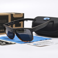 Costa Del Mar Spearo XL BLACK LEOPARD Frame 580P GRAY Lens Polarized Sunglasses