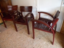 Sedia con braccioli 1/4 Bauhaus art deco sedia lounge anni 20 poltrona Erich Dieckmann antica