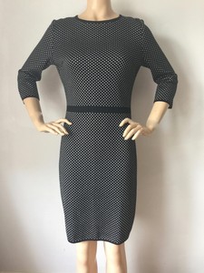 st john black and white dress