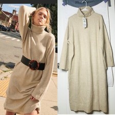 NWT ZARA BEIGE OVERSIZED KNIT DRESS 5536/134